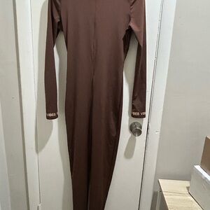 Fashion Nova Chocolate Long Sleeve Dress
